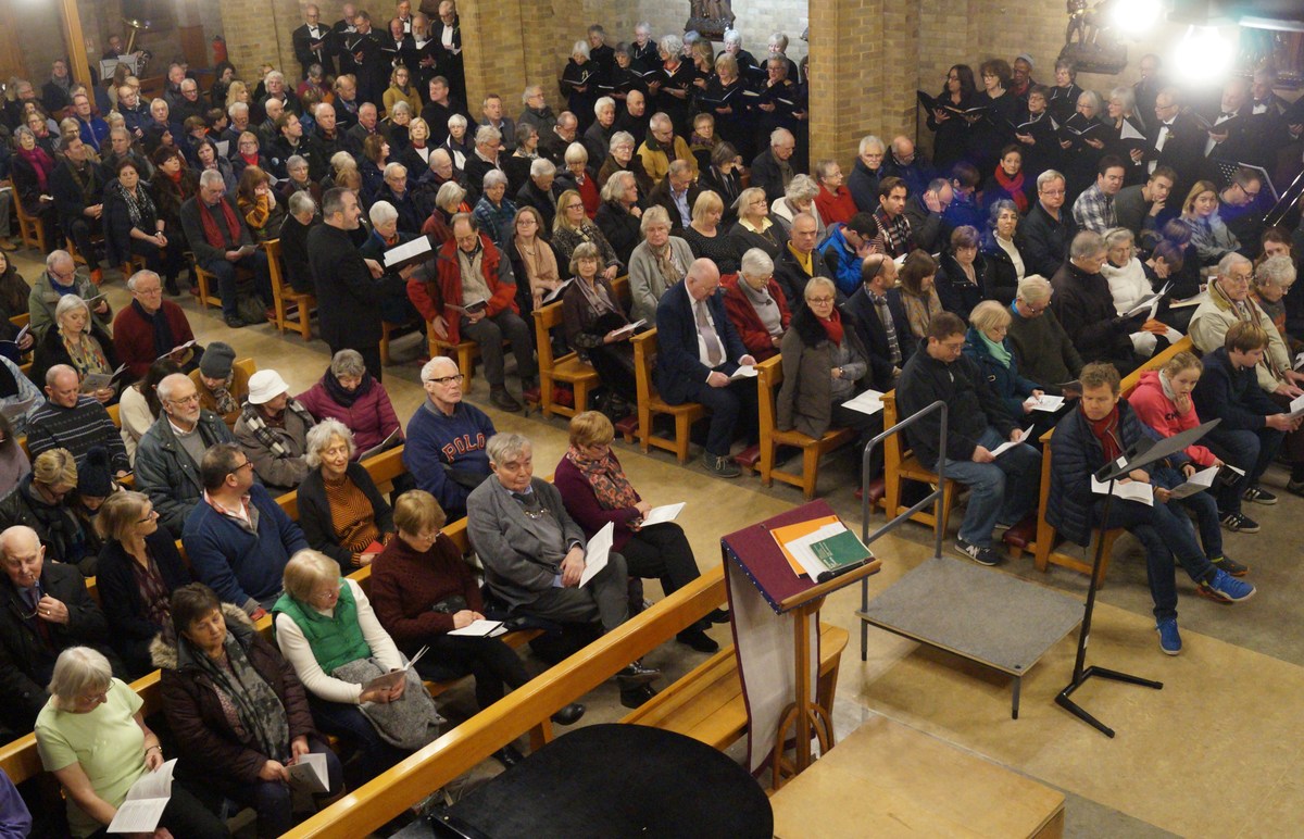 Packed church